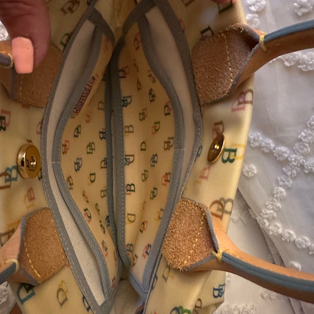 Dooney & Bourke Vintage Satchel with Multicolor Logo - Picture 6 of 6